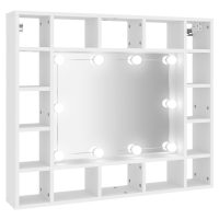 vidaXL Spegelskåp med LED vit 91x15x76,5 cm - Bild 2