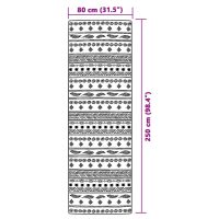 vidaXL Utomhusmatta grå Ø160 cm PP - Bild 6