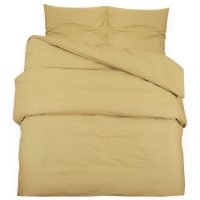 vidaXL Bäddset taupe 200x200 cm bomull - Bild 2