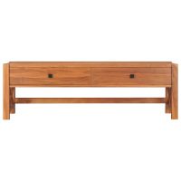 vidaXL Tv-bänk med lådor 120x40x45 cm massiv teak - Bild 2