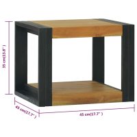 vidaXL Väggmonterat badrumsskåp 45x45x35 cm massiv teak - Bild 6