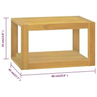 vidaXL Väggmonterat badrumsskåp 60x45x35 cm massiv teak - Bild 6