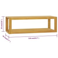 vidaXL Väggmonterat badrumsskåp 110x45x35 cm massiv teak - Bild 6