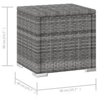 vidaXL Solsäng med dyna & bord konstrotting grå - Bild 12