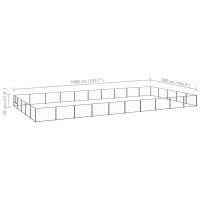 vidaXL Hundgård svart 50 m² stål - Bild 6