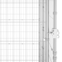 vidaXL Hundgård för utomhusbruk galvaniserat stål med tak 24,2 m² - Bild 5