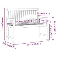 vidaXL Trädgårdsbänk 110 cm massivt akaciaträ - Bild 7