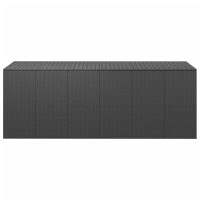 vidaXL Dynbox PE-rotting 291x100,5x104 cm svart - Bild 2