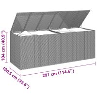 vidaXL Dynbox PE-rotting 291x100,5x104 cm svart - Bild 5