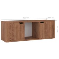 vidaXL TV-bänk brun ek 88,5x27,5x30,5 cm spånskiva - Bild 10