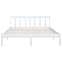 vidaXL Sängram vit massiv furu 140x190 cm - Bild 4