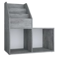 vidaXL Tidningsställ för barn betonggrå 71x30x78,5 cm spånskiva - Bild 2