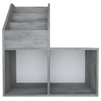 vidaXL Tidningsställ för barn betonggrå 71x30x78,5 cm spånskiva - Bild 4