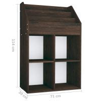 vidaXL Tidningsställ för barn rökig ek 71x30x114 cm spånskiva - Bild 6