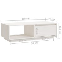 vidaXL Soffbord vit 110x50x33,5 cm massiv furu - Bild 11