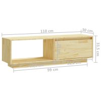 vidaXL Tv-bänk 110x30x33,5 cm massiv furu - Bild 10