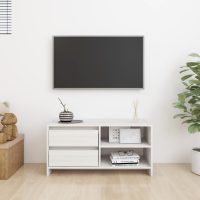 vidaXL TV-bänk vit 80x31x39 cm massiv furu - Bild 3