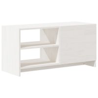 vidaXL TV-bänk vit 80x31x39 cm massiv furu - Bild 8