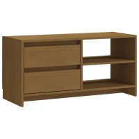 vidaXL TV-bänk honungsbrun 80x31x39 cm massiv furu - Bild 2