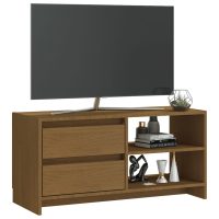 vidaXL TV-bänk honungsbrun 80x31x39 cm massiv furu - Bild 4