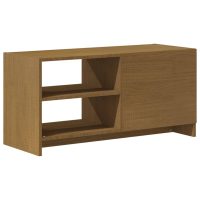 vidaXL TV-bänk honungsbrun 80x31x39 cm massiv furu - Bild 8