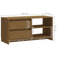 vidaXL TV-bänk honungsbrun 80x31x39 cm massiv furu - Bild 11