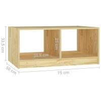 vidaXL Soffbord 75x50x33,5 cm massiv furu - Bild 8