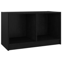 vidaXL TV-bänk svart 70x33x42 cm massiv furu - Bild 2