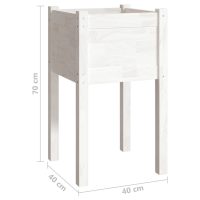 vidaXL Odlingslådor 2 st vit 40x40x70 cm massiv furu - Bild 8