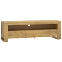 vidaXL Tv-bänk 110x30x35 cm massiv teak - Bild 2