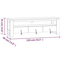 vidaXL Tv-bänk 110x30x35 cm massiv teak - Bild 8