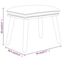 vidaXL Fotpall svart 45x29,5x35 cm sammet - Bild 6