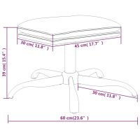 vidaXL Fotpall gräddvit 60x60x36 cm konstläder - Bild 6