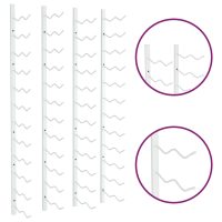 vidaXL Väggmonterat vinställ för 24 flaskor 2 st vit järn - Bild 6