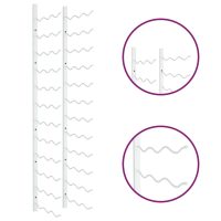 vidaXL Väggmonterat vinställ för 36 flaskor vit järn - Bild 6