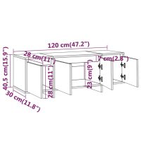 vidaXL TV-bänk sonoma-ek 120x30x40,5 cm konstruerat trä - Bild 8