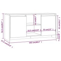 vidaXL TV-bänk vit 102x37,5x52,5 cm spånskiva - Bild 8