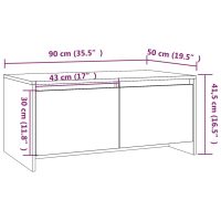 vidaXL Soffbord betonggrå 90x50x41,5 cm konstruerat trä - Bild 8