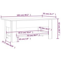 vidaXL Soffbord betonggrå 102x55x42 cm spånskiva - Bild 7