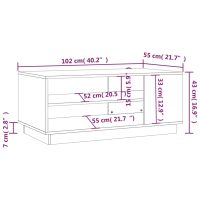 vidaXL Soffbord sonoma-ek 102x55x43 cm spånskiva - Bild 7