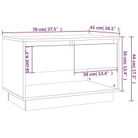 vidaXL Tv-bänk rökfärgad ek 70x41x44 cm konstruerat trä - Bild 9