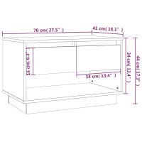 vidaXL Tv-bänk brun ek 70x41x44 cm konstruerat trä - Bild 9