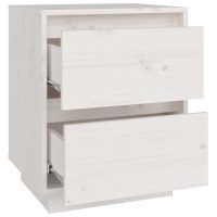 vidaXL Sängbord 2 st vit 40x35x50 cm massiv furu - Bild 8