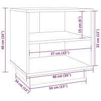 vidaXL Sängbord 2 st 40x34x40 cm massiv furu - Bild 9