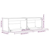 vidaXL Väggskåp 2 st 60x30x35 cm massiv furu vit - Bild 12