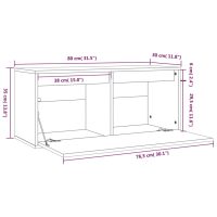 vidaXL Väggskåp 80x30x35 cm massiv furu - Bild 11