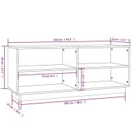 vidaXL Skoskåp svart 110x34x45 cm massiv furu - Bild 8