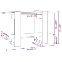 vidaXL Bokhylla/Rumsavdelare sonoma-ek 80x30x51 cm - Bild 7