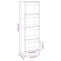 vidaXL Bokhylla/Rumsavdelare brun ek 40x30x135cm - Bild 7