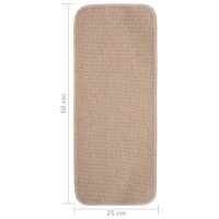 vidaXL Trappstegsmattor halkfri 15 st 60x25 cm beige rektangulär - Bild 6